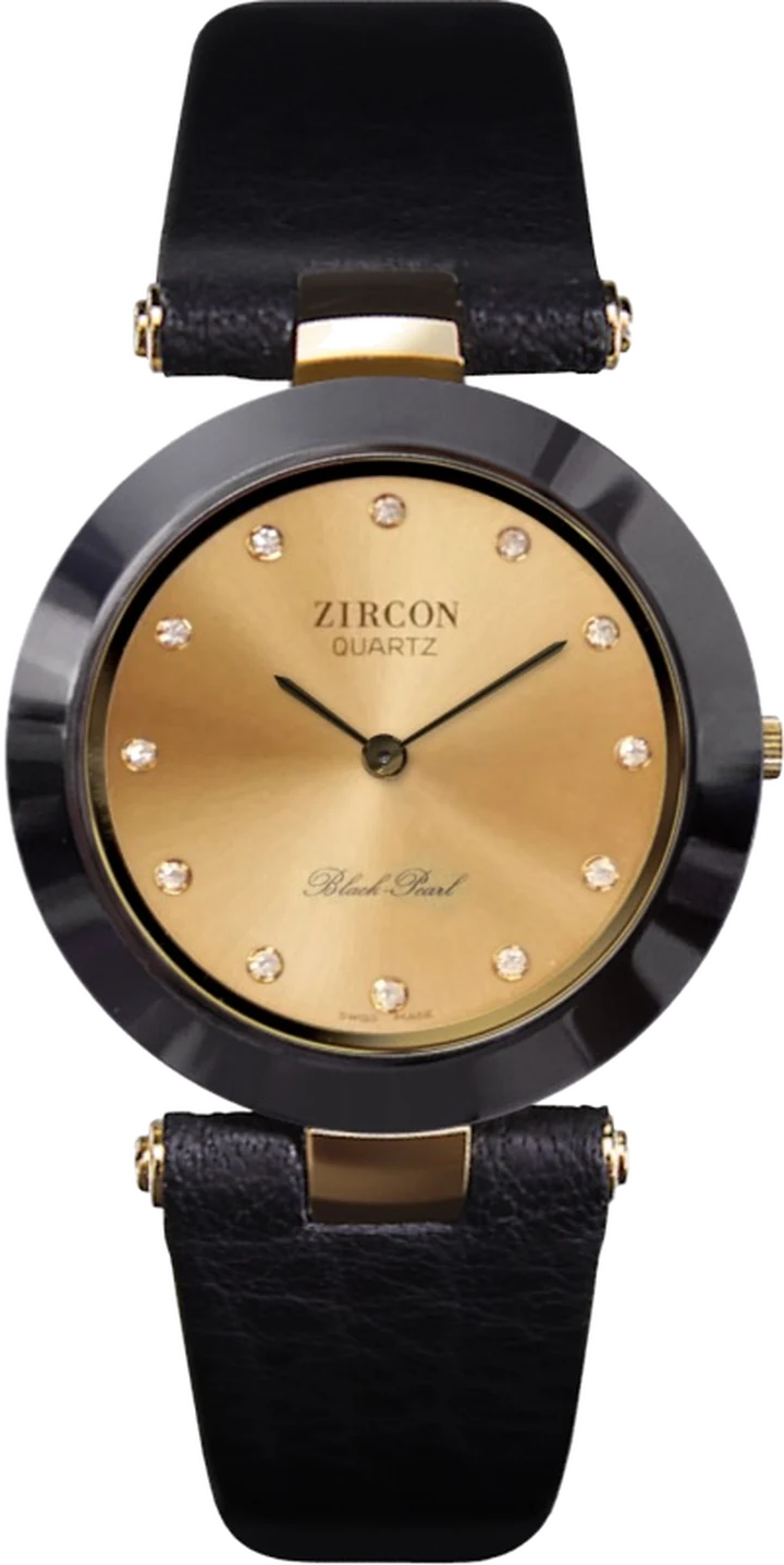 Montre Homme 1 facette, 12 brillants – Cadran ton or